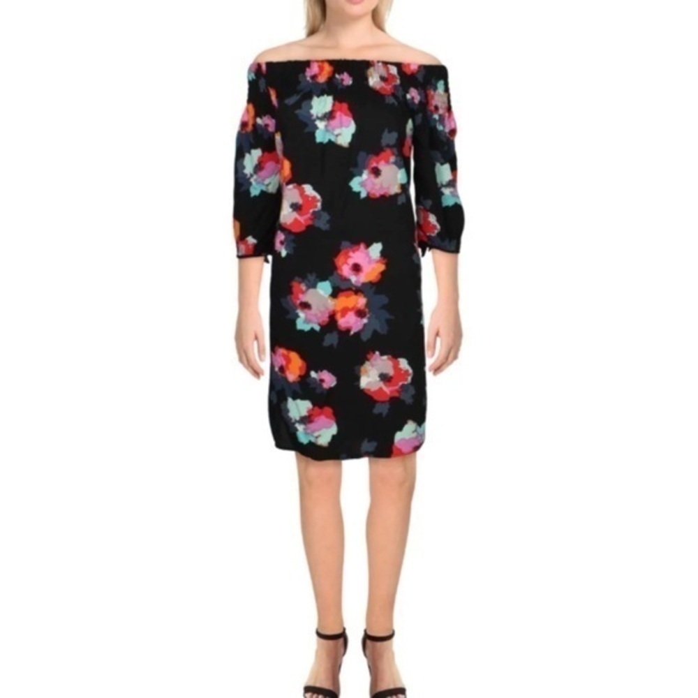 Laundry by Shelli Segal rayon floral print dress, size 4, EUC